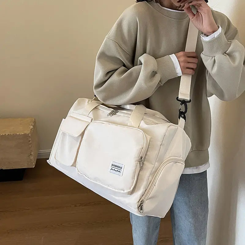 COMBO BOLSO VIAJERO + KIT Botellas De Viaje 11 Piezas
