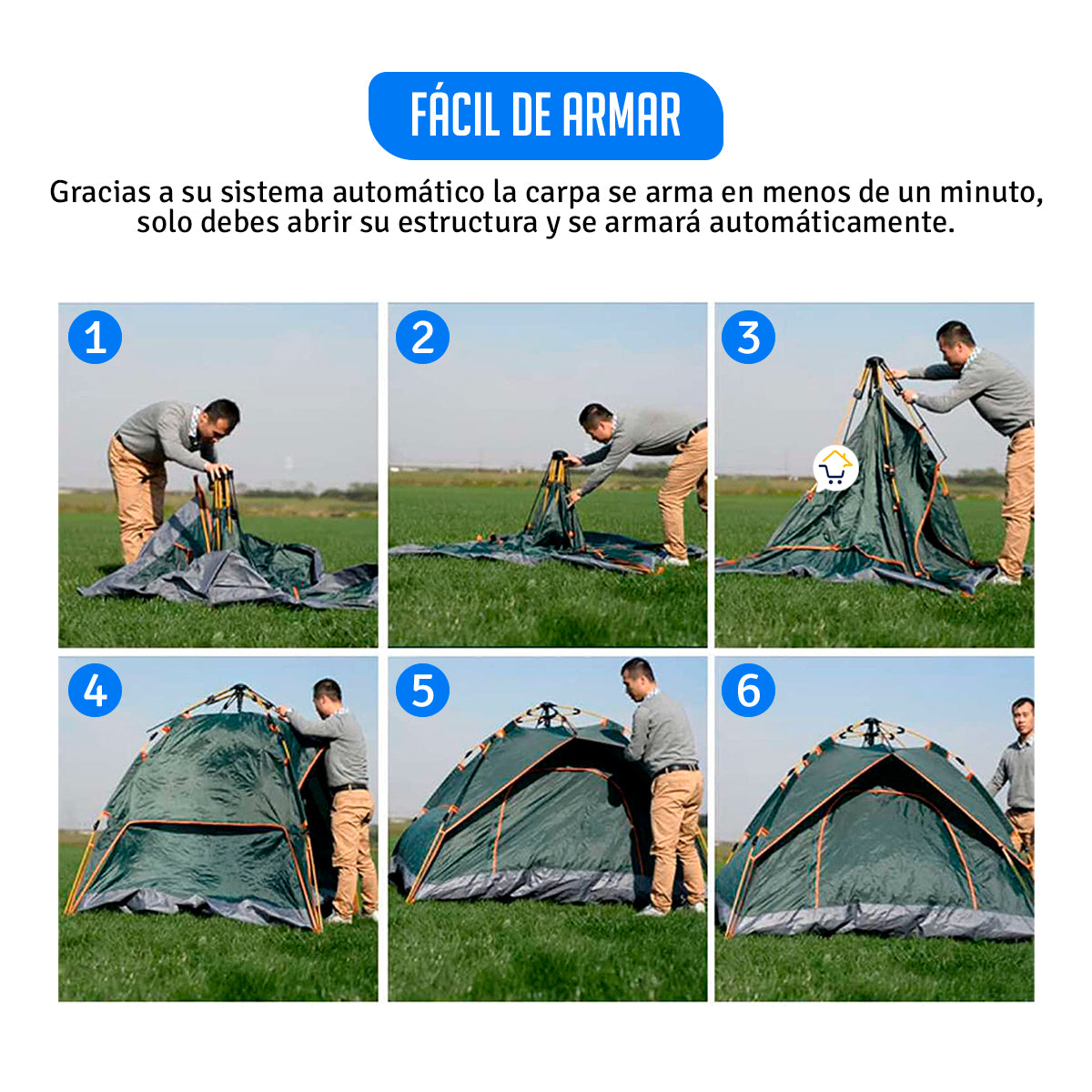 CAMPING AUTOMATICA IMPERMEABLE 4-5 PERSONAS ®