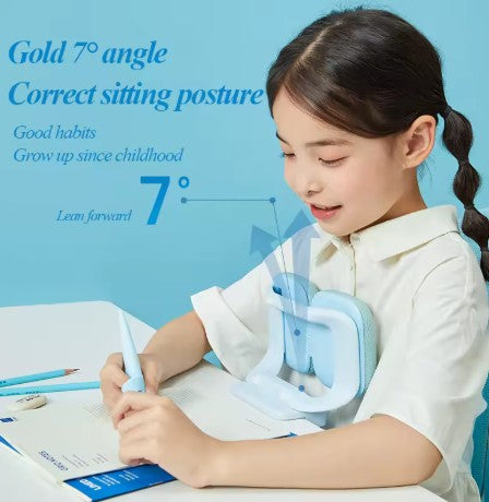Corrector de postura sentado para niños, Protector ocular de postura de escritura correcta