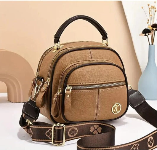 ✨Hot Sale 🎁 Bolso de cuero con correa ancha ajustable y compartimento multifuncional