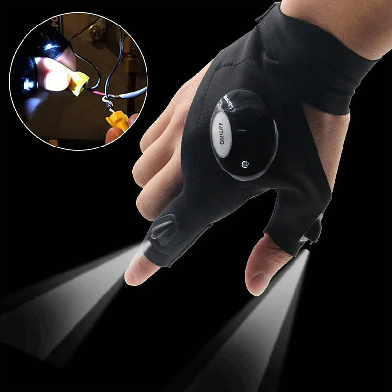 Guantes con LEDs impermeables