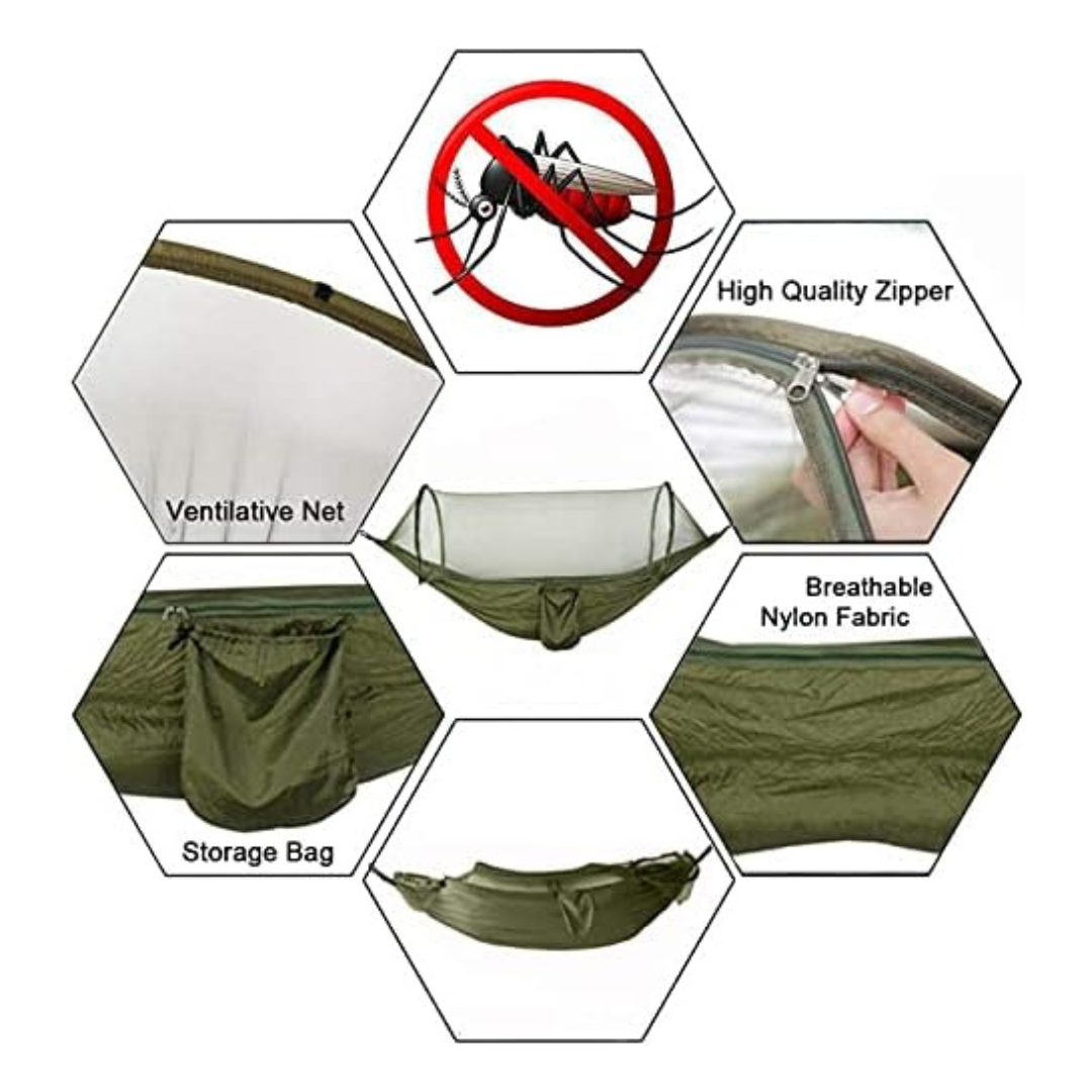 Uplayteck - Hamaca con red contra mosquitos.