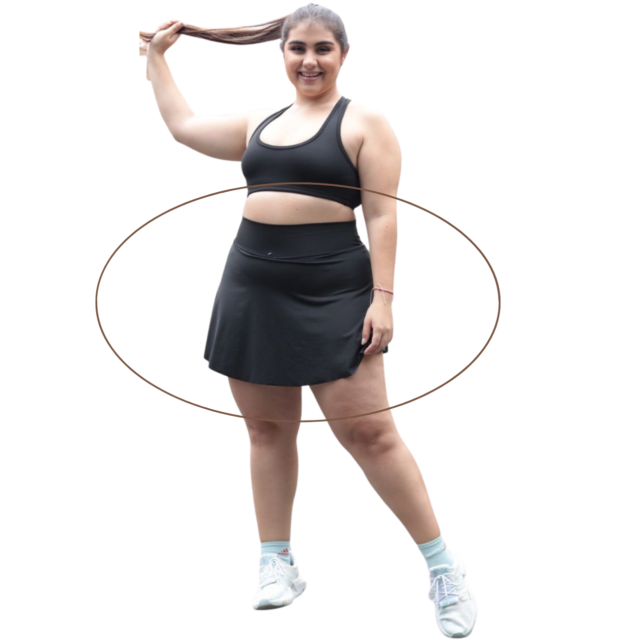 FALDA SHORT DEPORTIVA COLOR NEGRO
