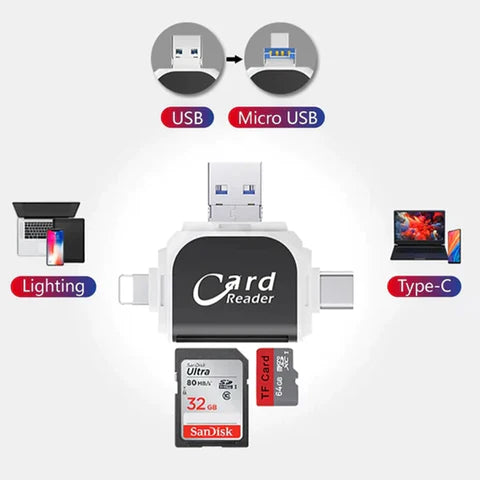 Lector de tarjetas SD/Micro SD Universal 4 en 1
