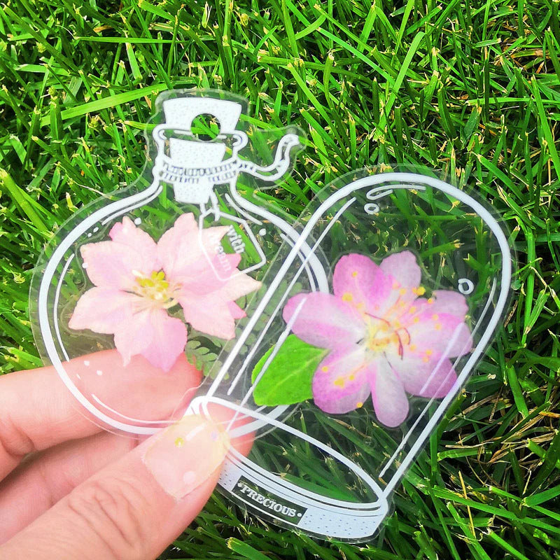 30 Uds. De marcadores de flores secas transparentes🌸