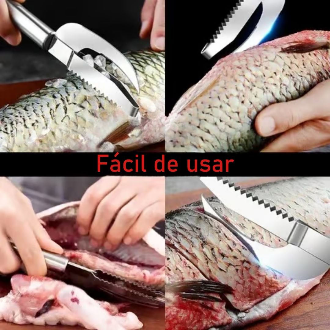 🔥🔥Cuchillo multi escamas de pescado 3 en 1 (2X1)