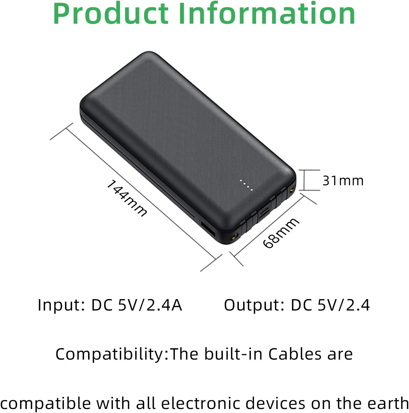 🔋Power Bank 10.000 mAh - Compatibilidad universal