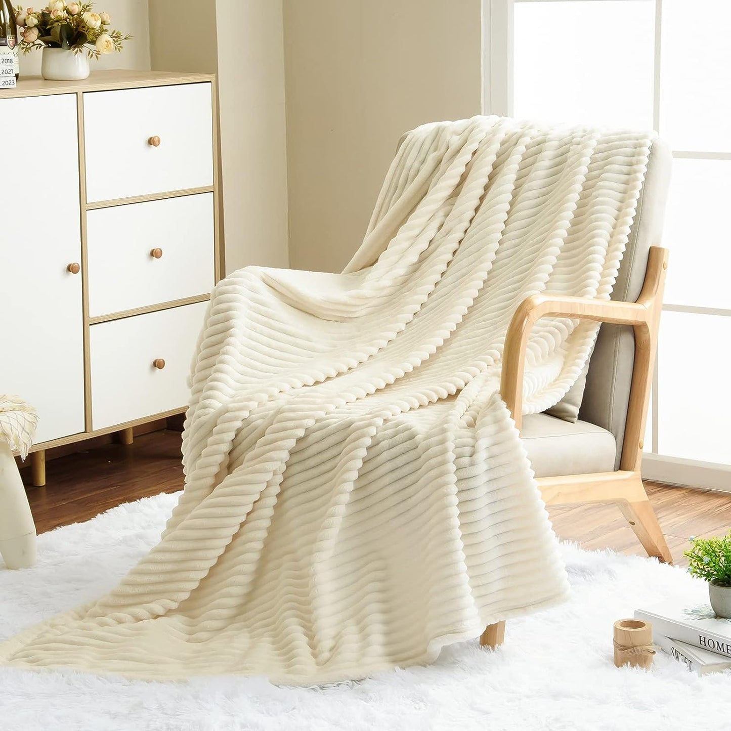 COBIJA ACANALADA TÉRMICA PIEL DE ÁNGEL - CAMA DOBLE