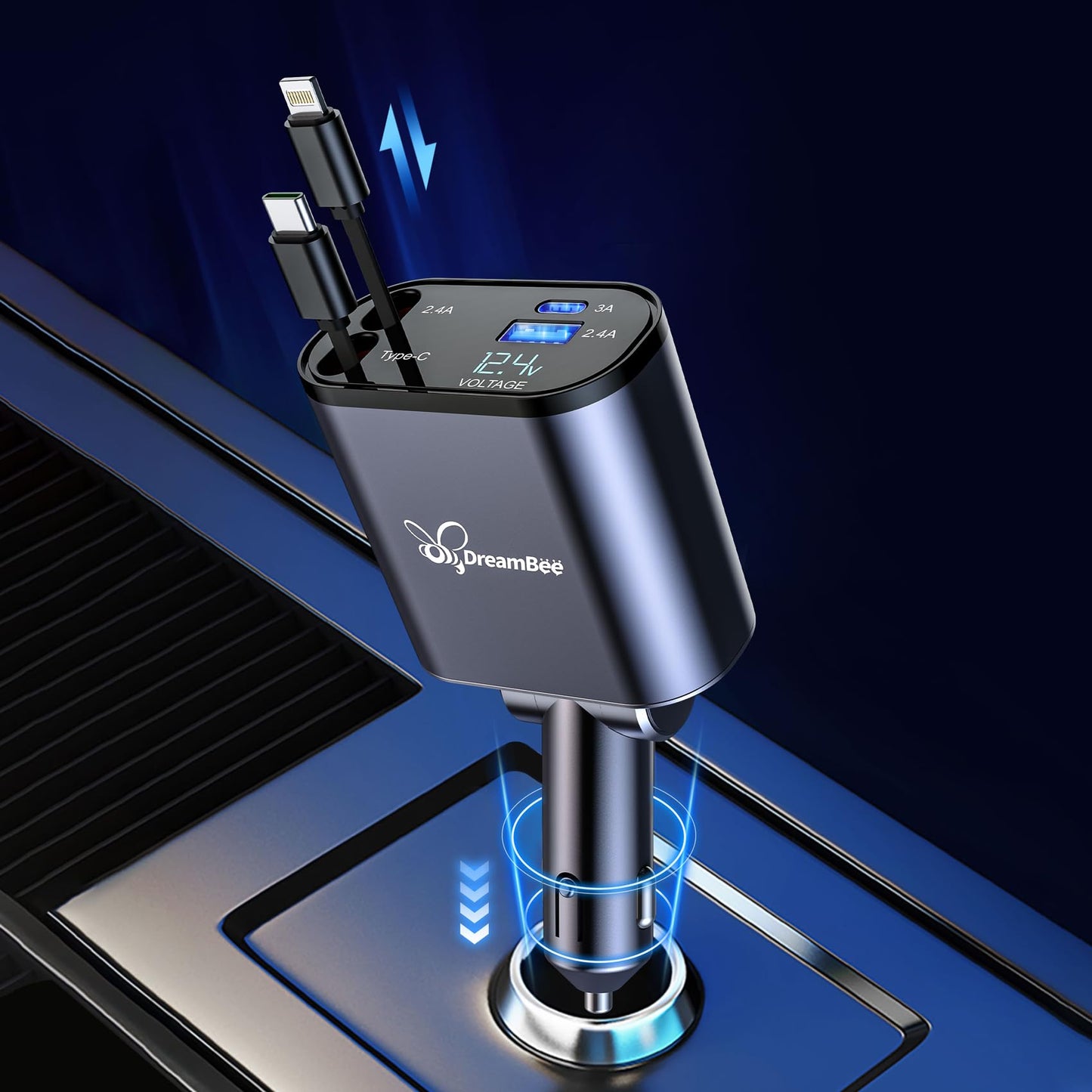 Cargador Retráctil Premium 4 en 1