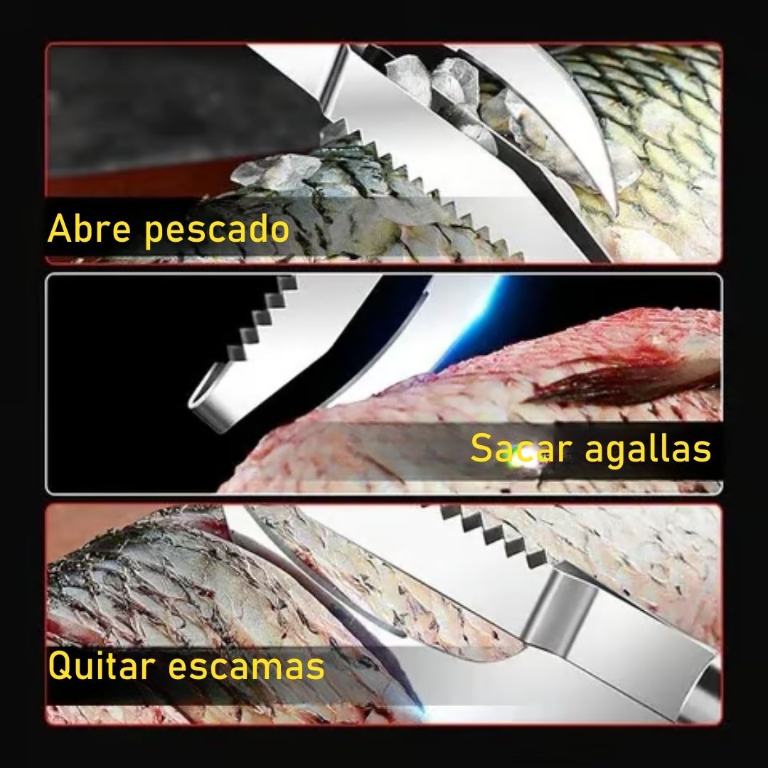 🔥🔥Cuchillo multi escamas de pescado 3 en 1 (2X1)