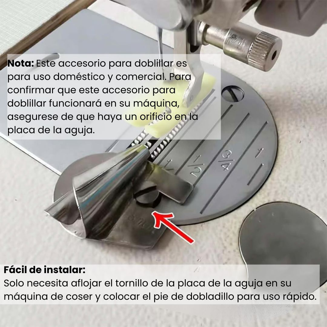 🔥50% DCTO🔥 Pie Dobladillo Enrollable Para Coser