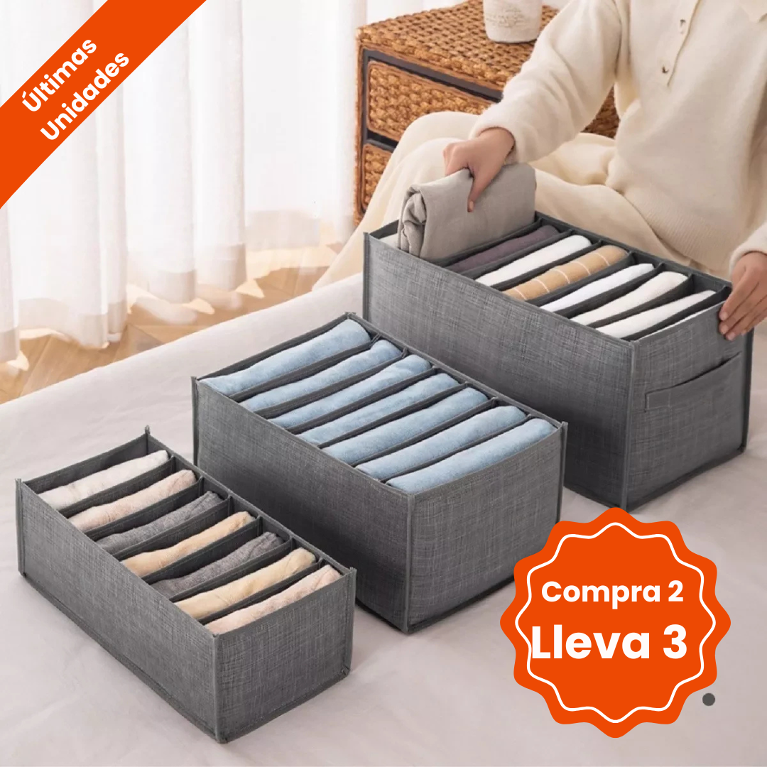 PACK X 3 ORGANIZADORES DE ROPA CON SEPARADORES