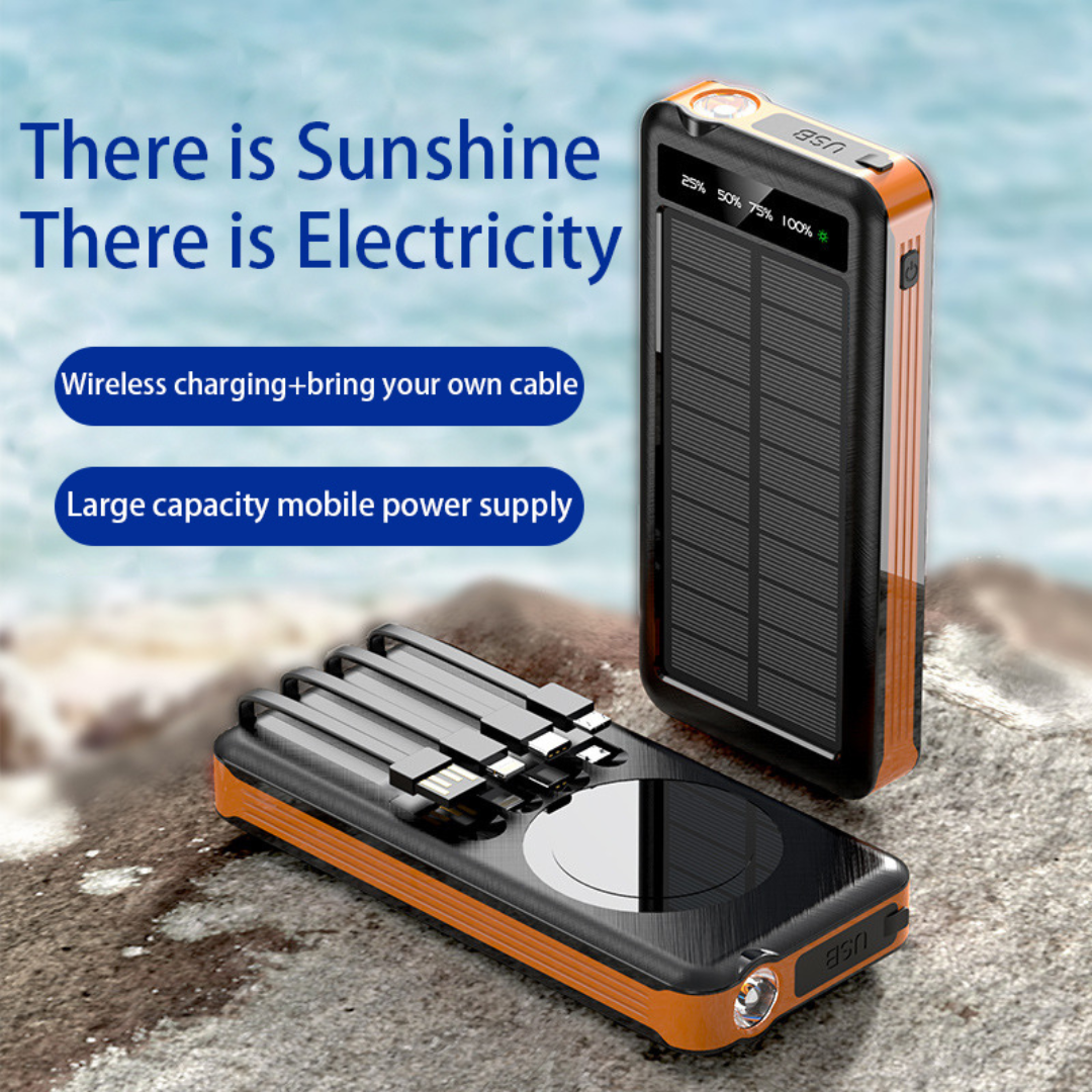 POWER BANK 8.000 mAh - BATERÍA SOLAR & CARGA INALÁMBRICA