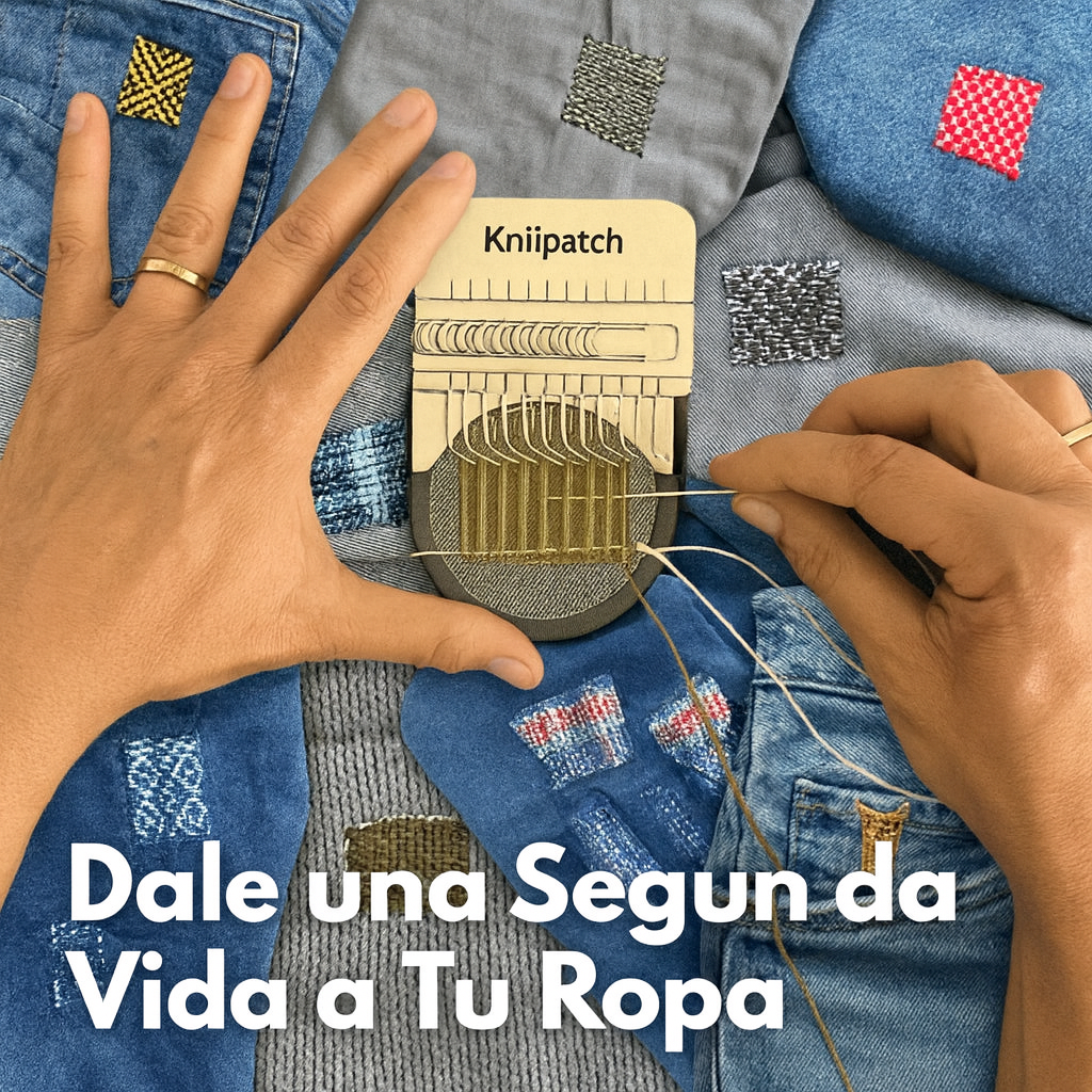 Telar de madera pequeño tipo Speedweve + Accesorios herramienta de reparación de ropa.