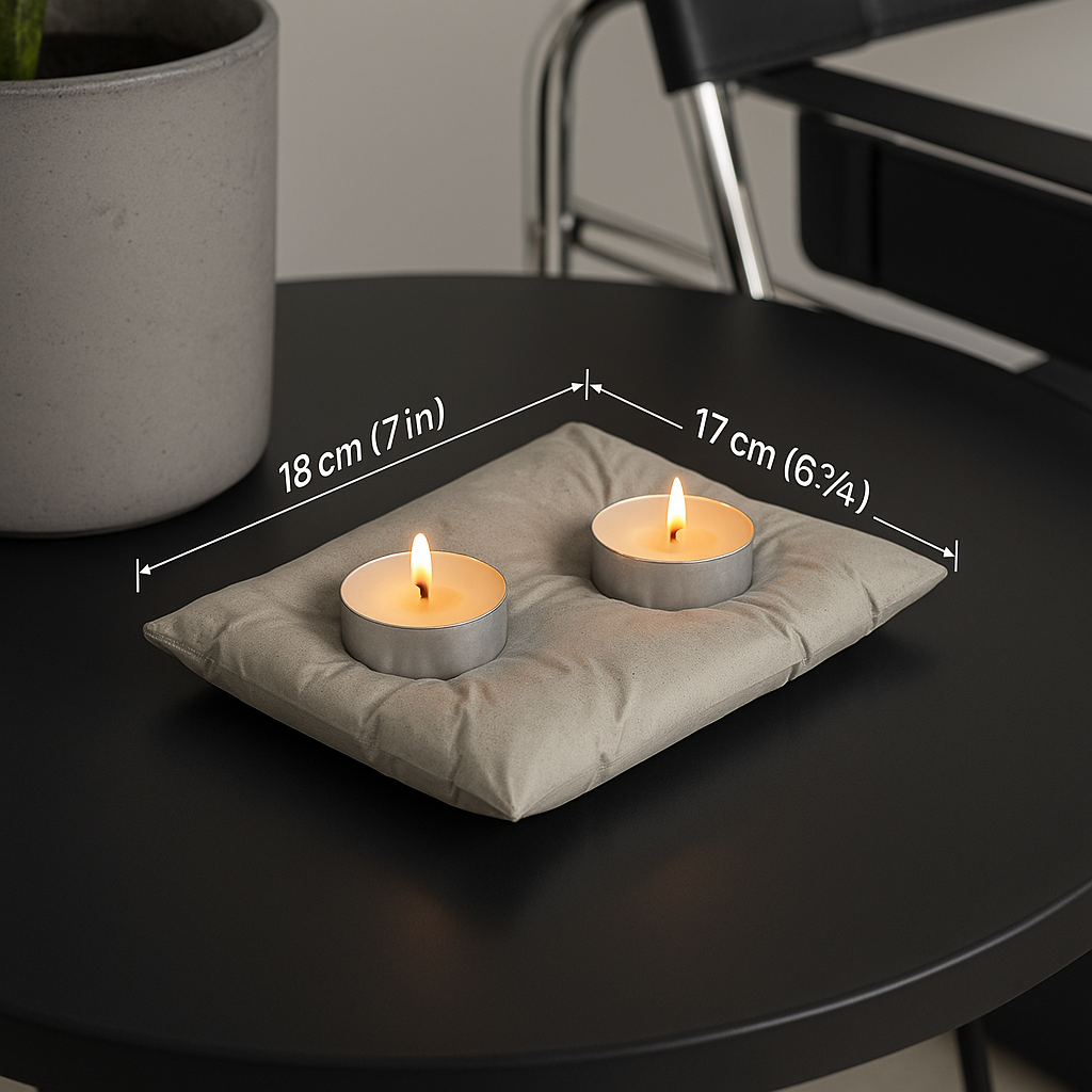🔥HOT SALE 51% OFF🔥Porta-vela de hormigón artesanal estilo almohada