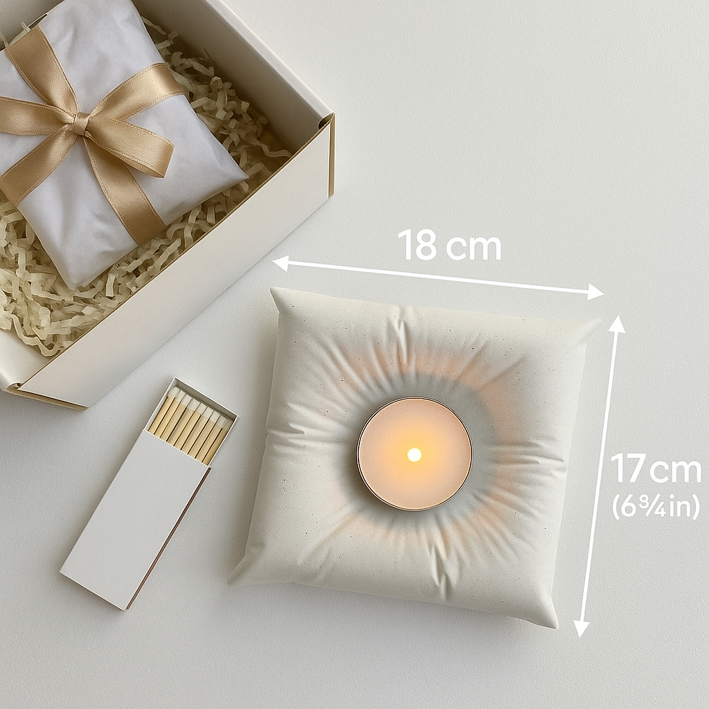 🔥HOT SALE 51% OFF🔥Porta-vela de hormigón artesanal estilo almohada