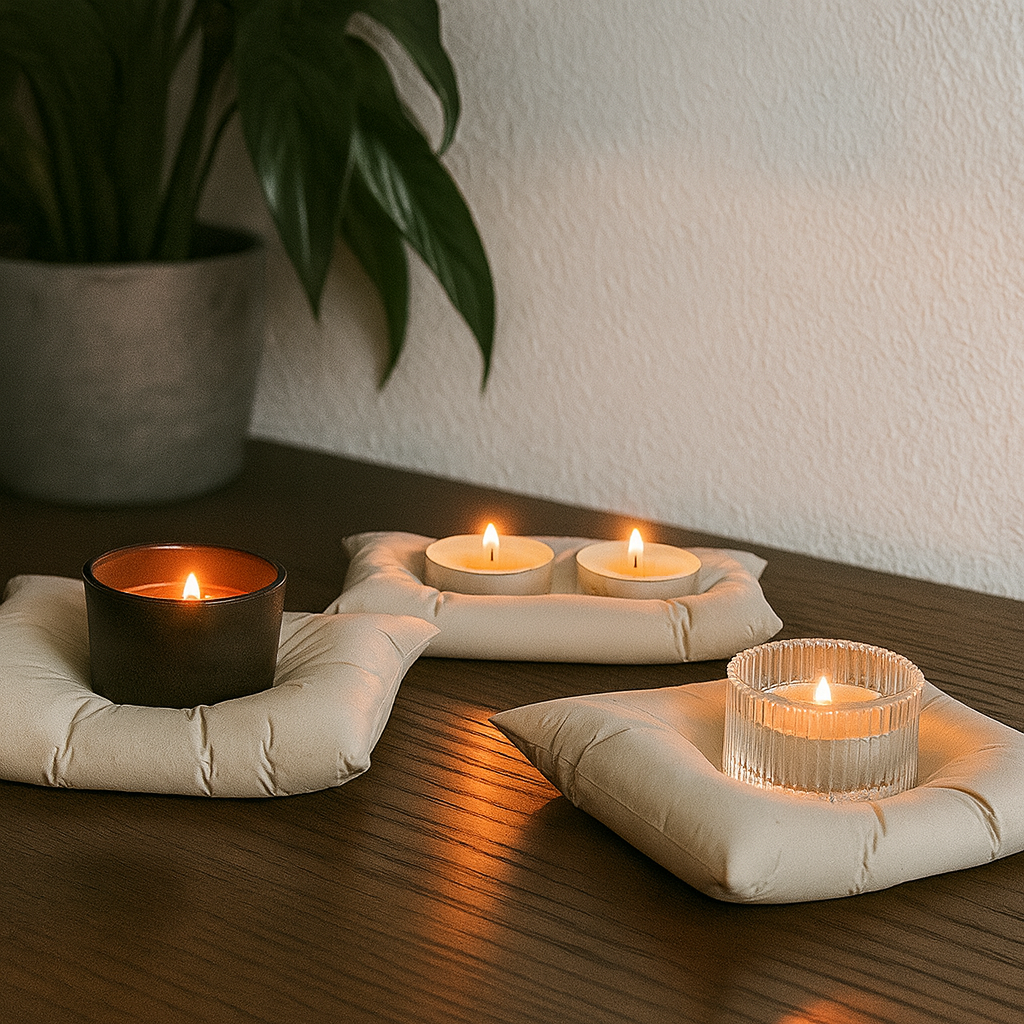 🔥HOT SALE 51% OFF🔥Porta-vela de hormigón artesanal estilo almohada