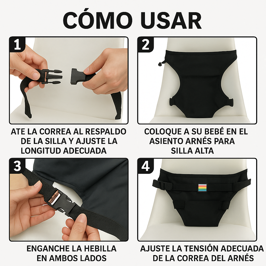 Cinturón De Seguridad Para Silla De Comedor De Bebé