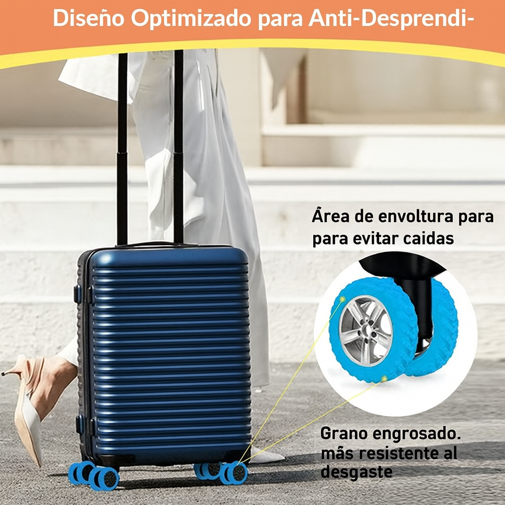 Fundas protectoras para ruedas de maletas de equipaje