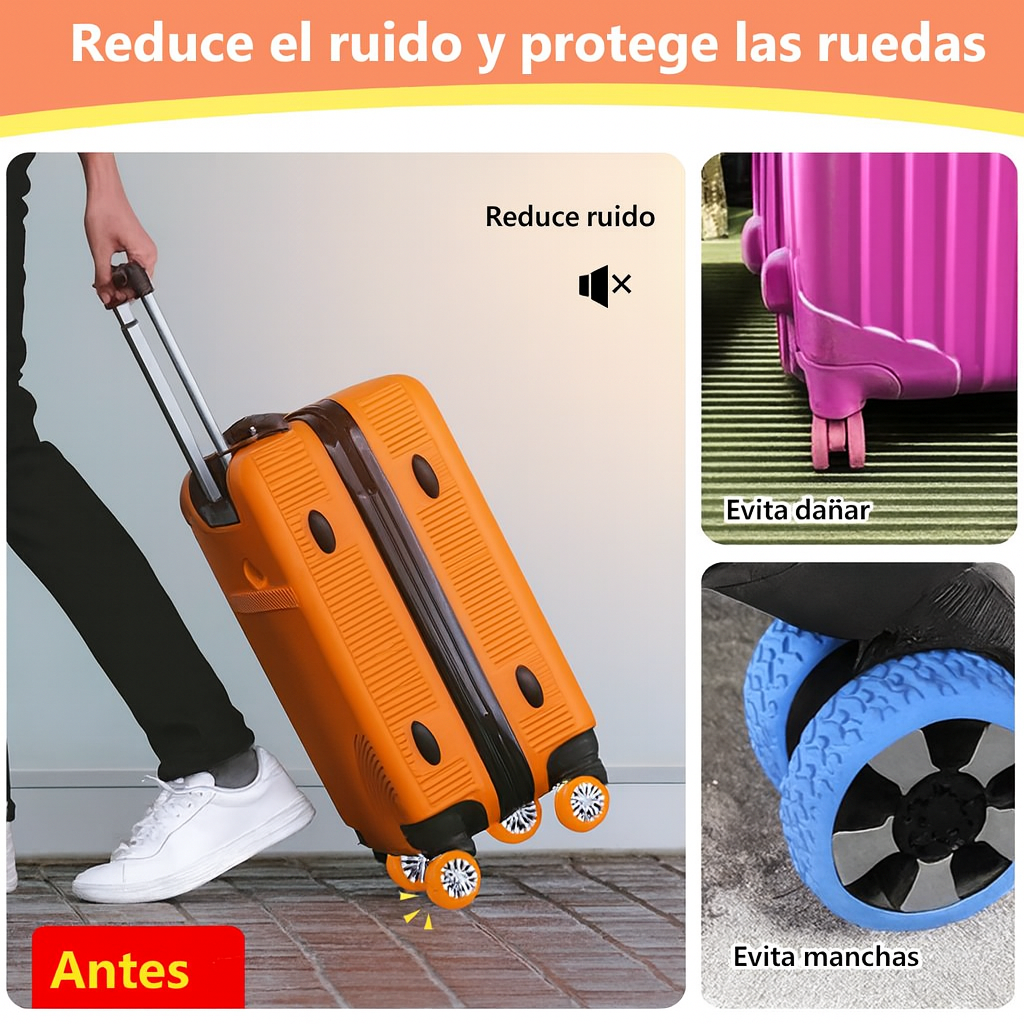 Fundas protectoras para ruedas de maletas de equipaje