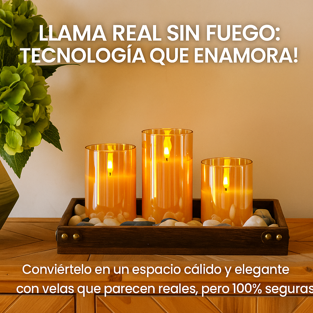 Set de Velas SIN FUEGO - LED x3