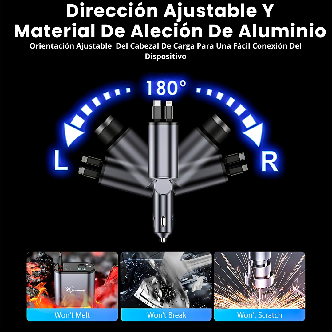 Cargador Retráctil Premium 4 en 1