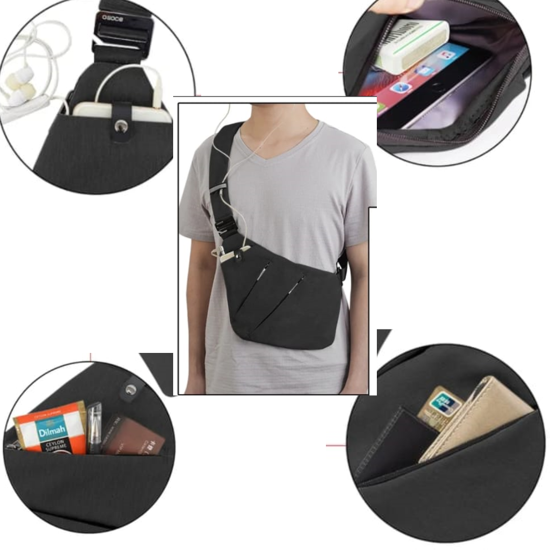 Morral ultra delgado de gran capacidad