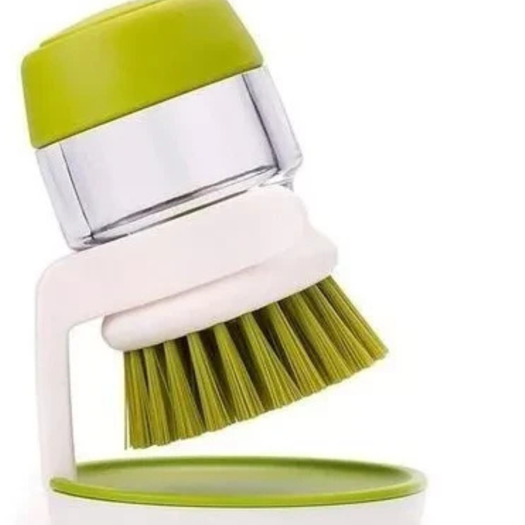Cepillo Dispensador Jabón Loza + Soporte