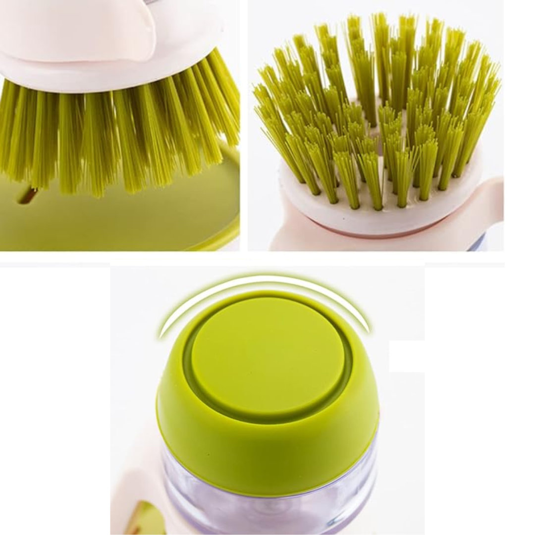 Cepillo Dispensador Jabón Loza + Soporte