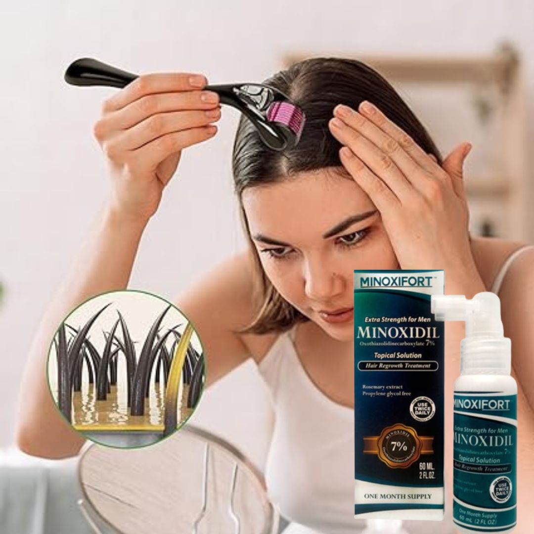 Recupera tu cabello y tu confianza con Dermarroller + Tónico Minoxidil 7%