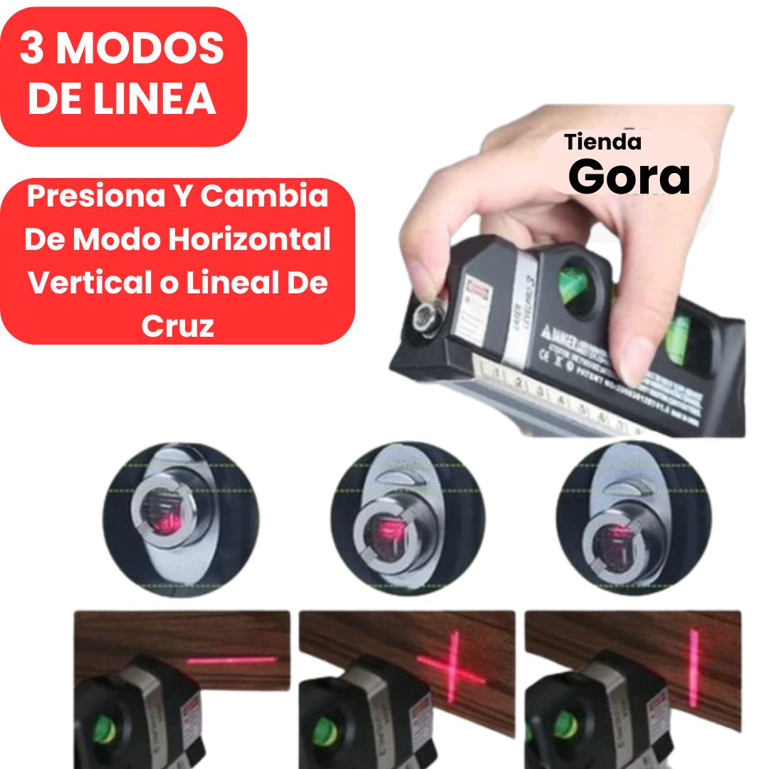 Metro Láser Digital 4 en 1 Multipropósito