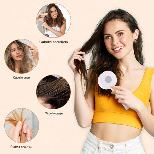Cepillo autolimpiable estimulador de cabello