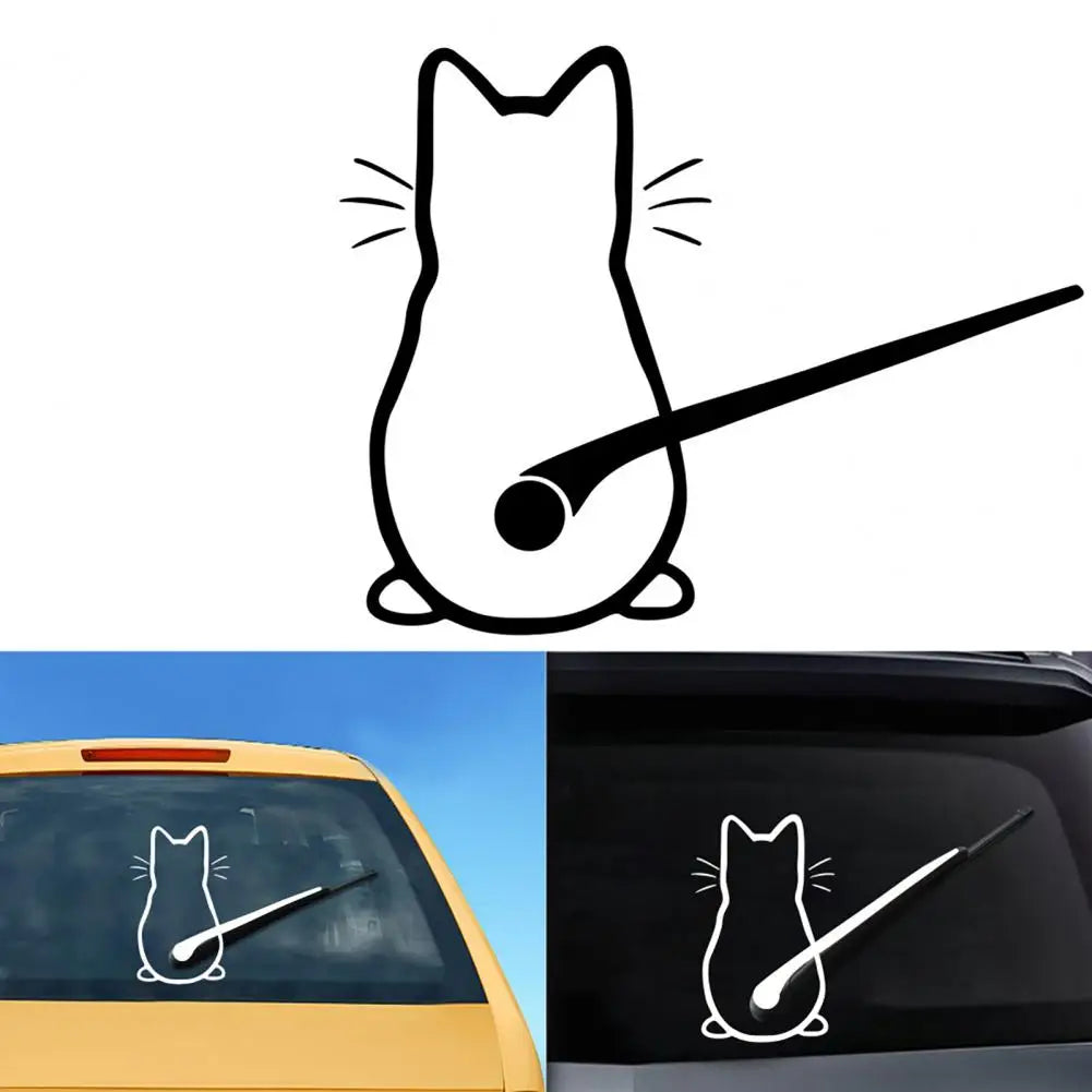 Pegatina de gato divertido para carro.