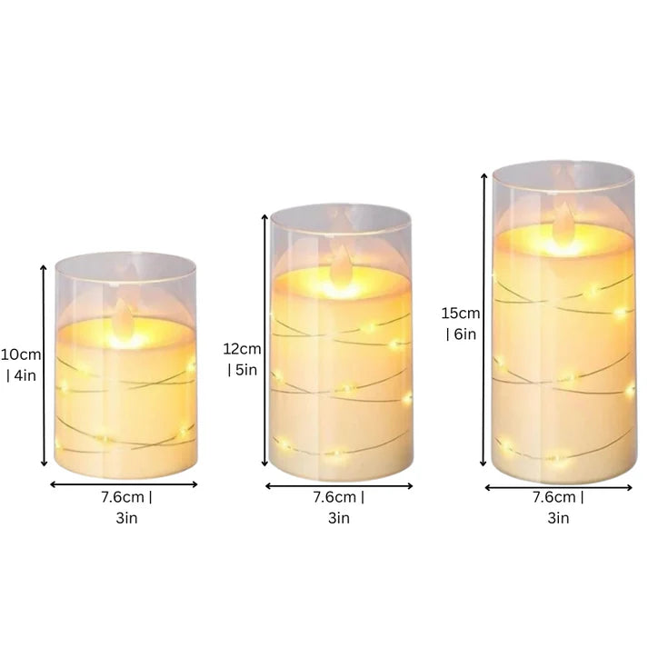 Set de Velas SIN FUEGO - LED x3