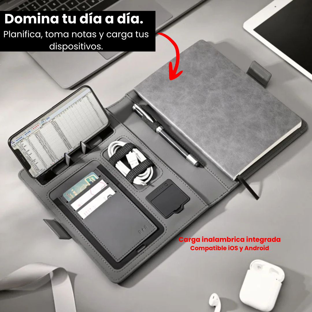 Agenda Inteligente Con Carga Inalámbrica USB /USB C
