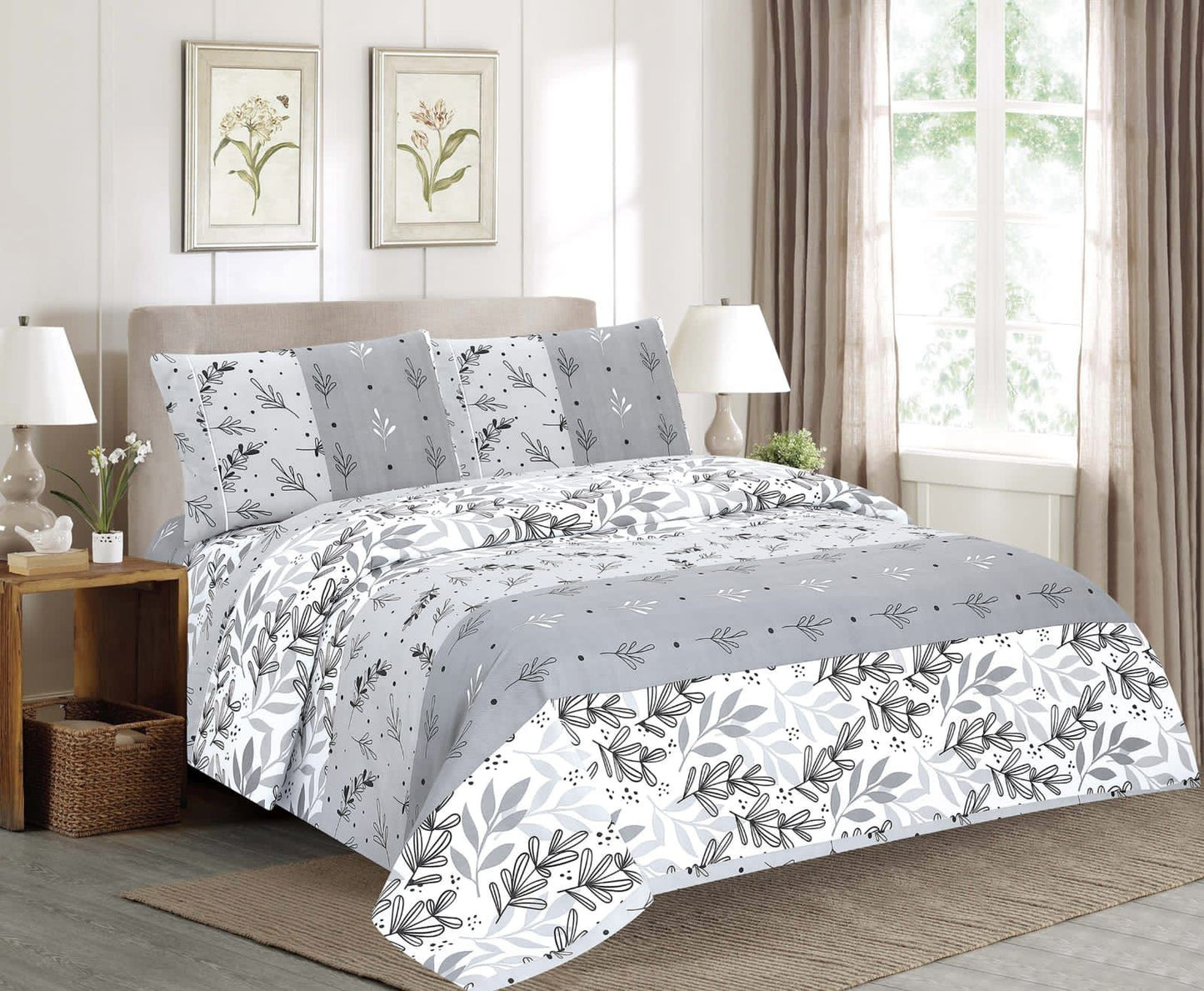 DELUXY™JUEGO DE SABANAS DE 4 PIEZAS CAMA DOBLE