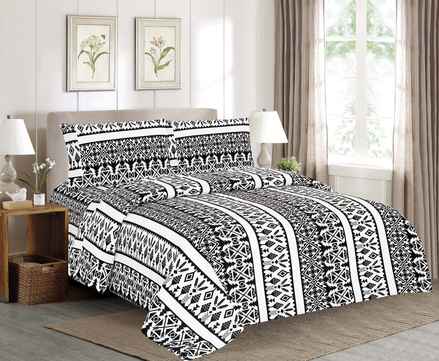 DELUXY™JUEGO DE SABANAS DE 4 PIEZAS CAMA DOBLE