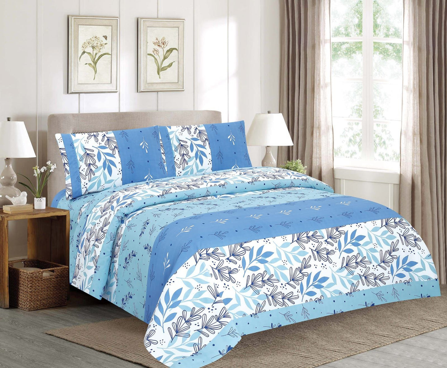 DELUXY™JUEGO DE SABANAS DE 4 PIEZAS CAMA DOBLE