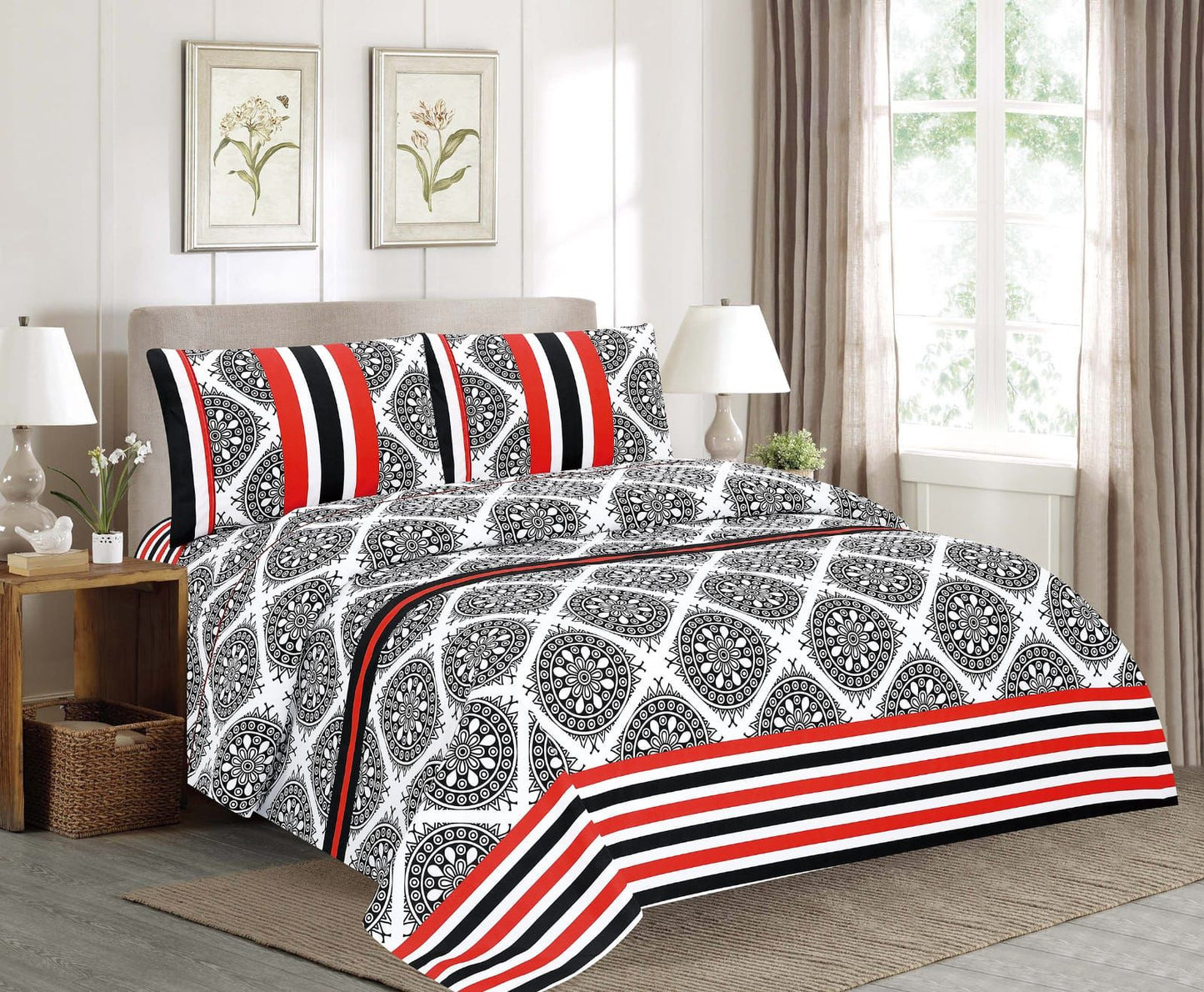 DELUXY™JUEGO DE SABANAS DE 4 PIEZAS CAMA DOBLE