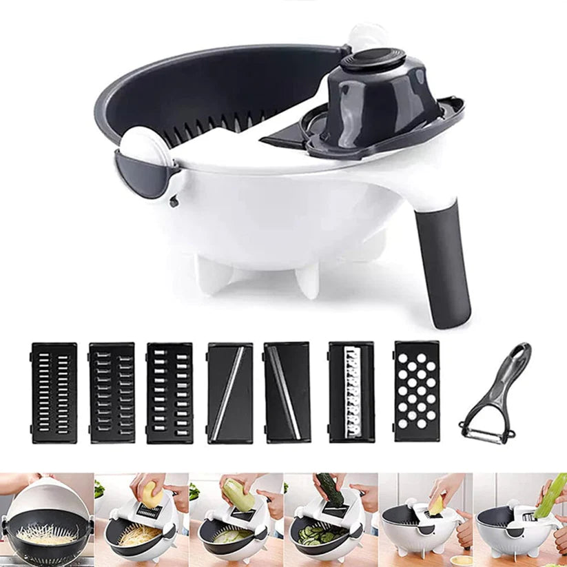 Recipiente rallador 9 en 1 cocina