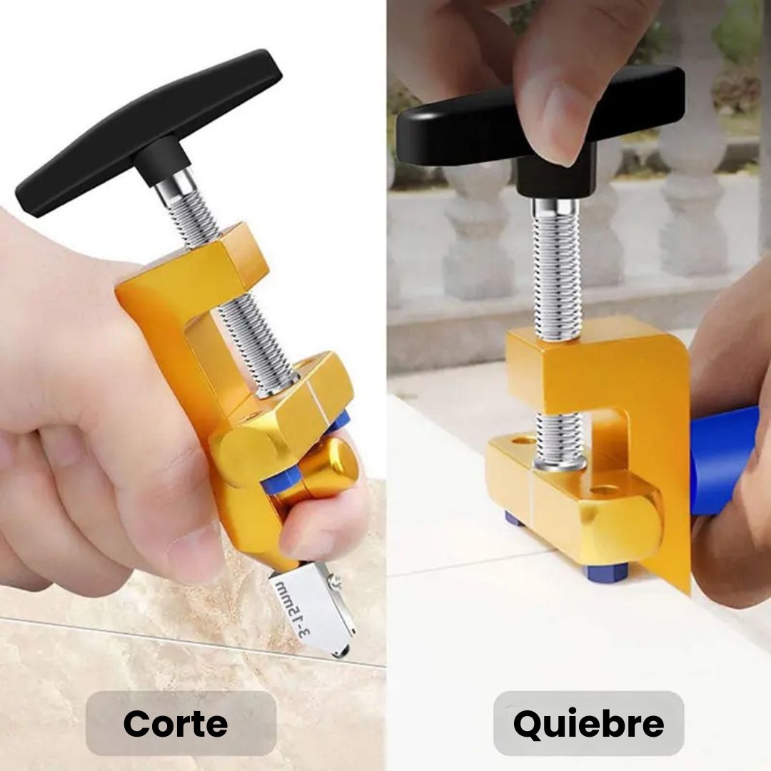 Cortadora profesional 2 en 1 de baldosas, vidrio y espejos
