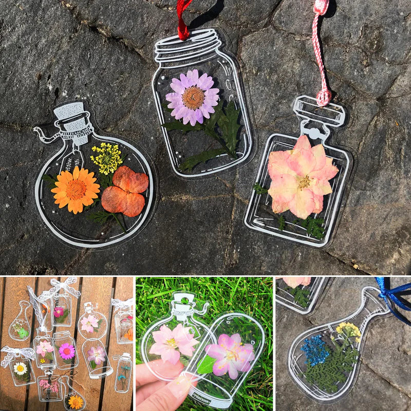 30 Uds. De marcadores de flores secas transparentes🌸