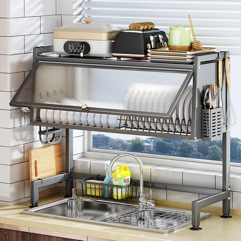 Escurridor Estante con Gabinete X65 - Acero Inoxidable Japonés