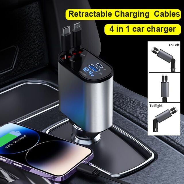 Cargador Retráctil Premium 4 en 1