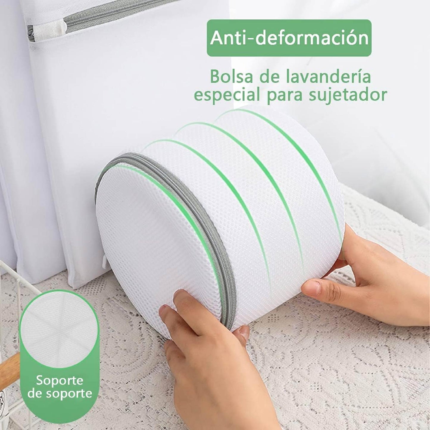 8 Bolsas con Malla para Lavadora