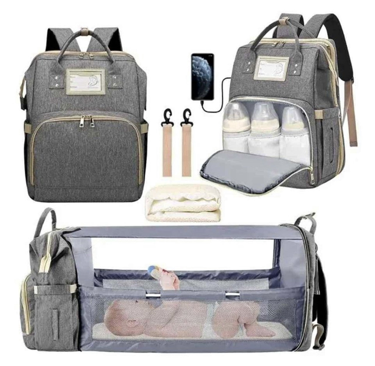 BabbleRo™ Pañalera y Cuna Portátil