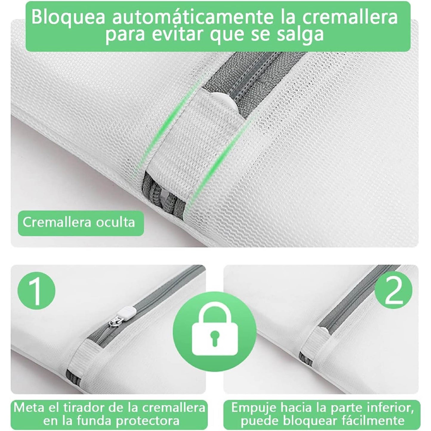 8 Bolsas con Malla para Lavadora