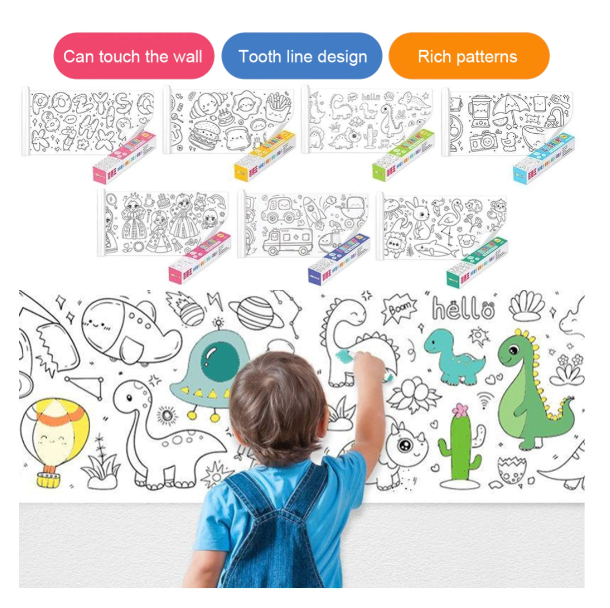 Papel de Dibujo para Niños Rollo Didactico