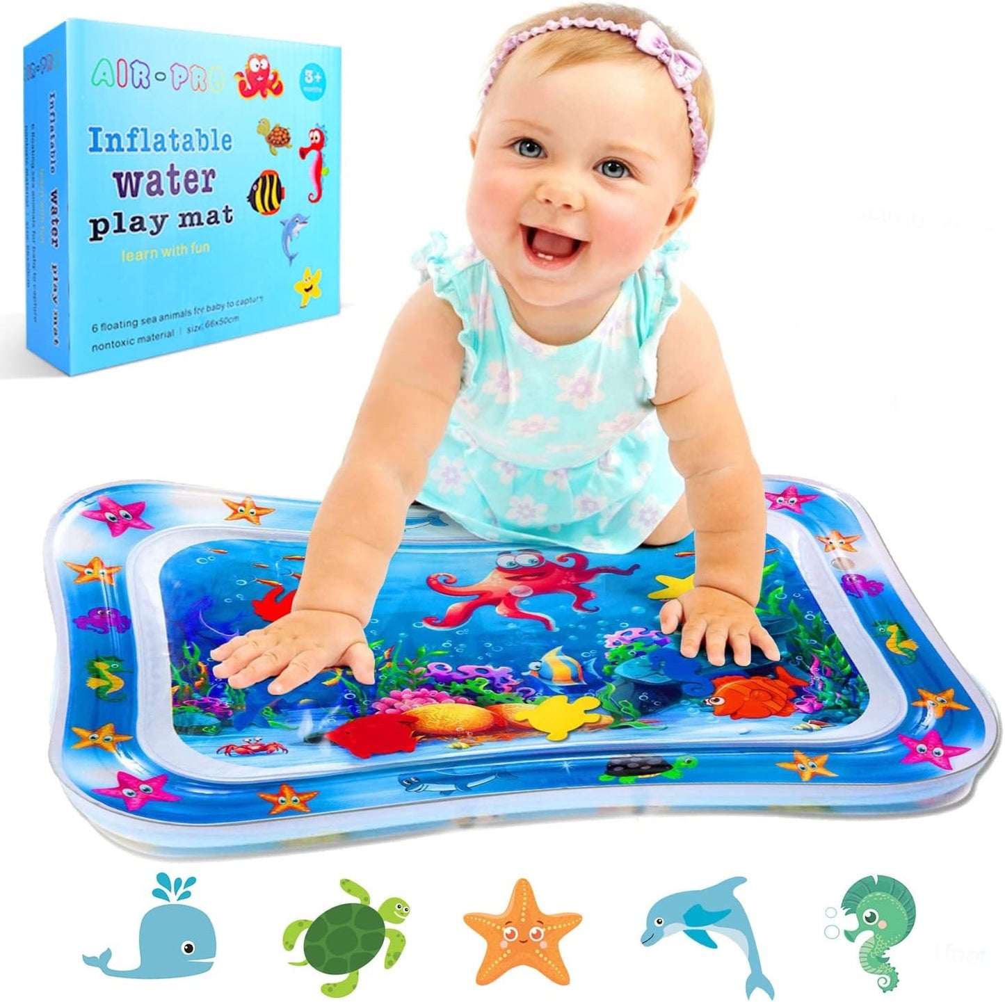 Colchoneta inflable premium de agua para bebés