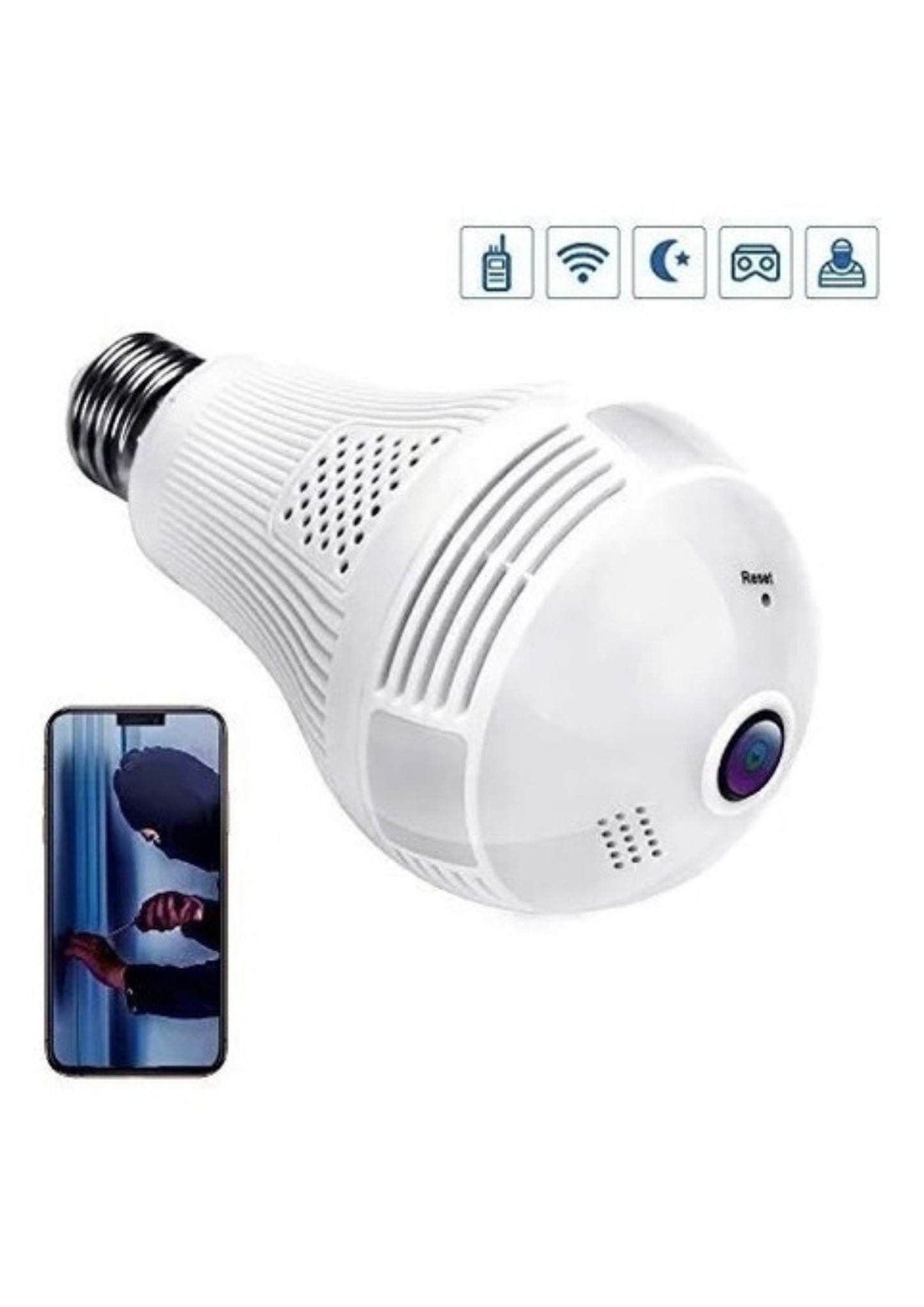 Camara De Seguridad 360 BombilloDiscreta